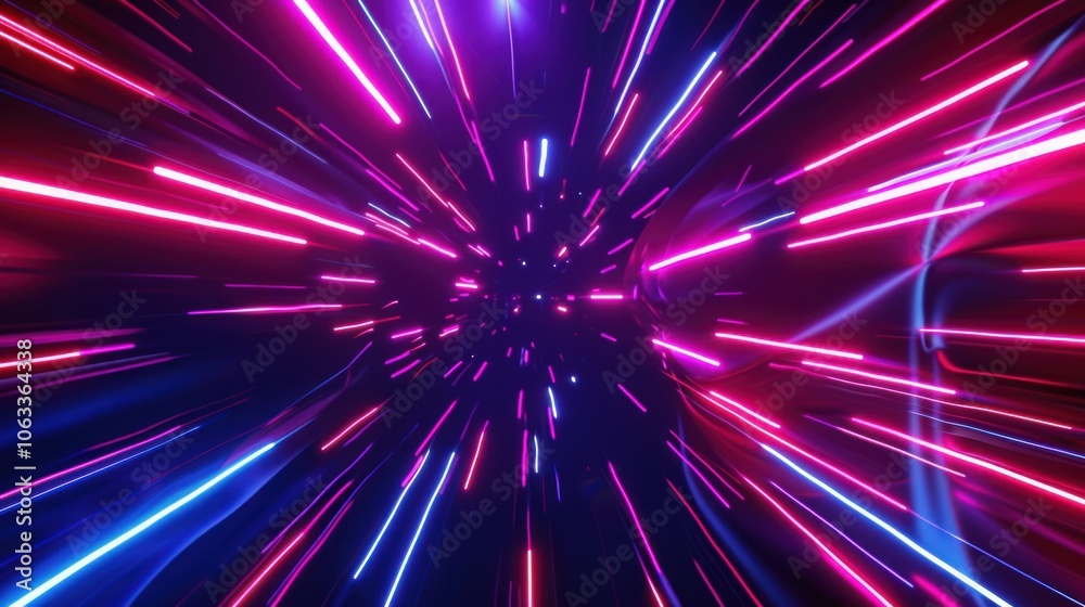 Neon Lights in a Dark Space Neon Lights in a Dark Space
