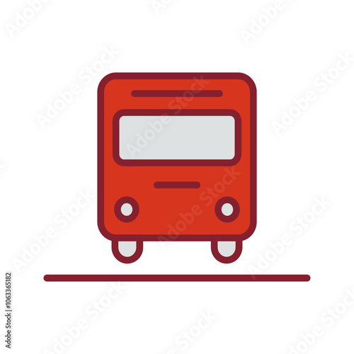 Oncoming Bus Vector Icon