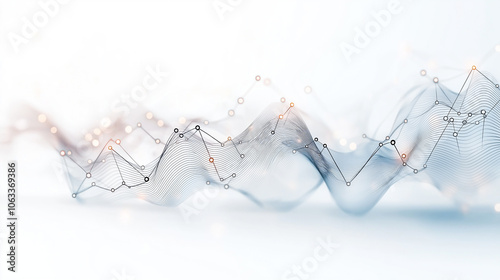 Abstract 3D Financial Data Landscape