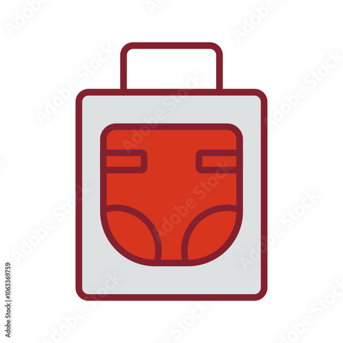 Diaper Bag Vector Icon