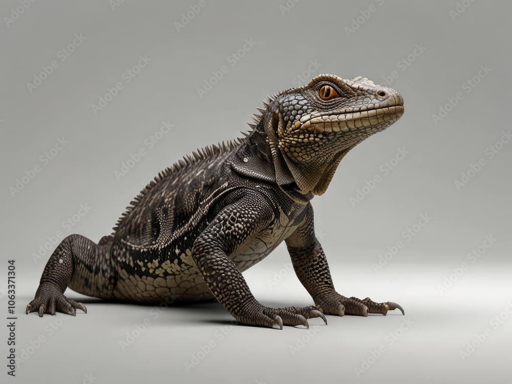 Obraz premium iguana on a white background