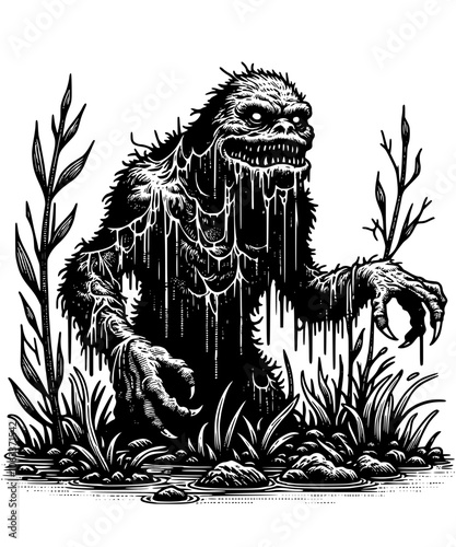 swamp monster illustration