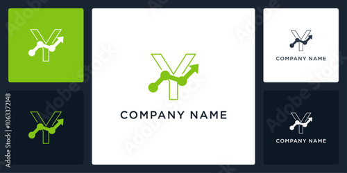 Abstract letter Y business logo and icon editable vector