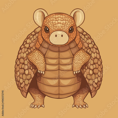 Cute Complex Armadillo Shell Pattern with Segmented Details