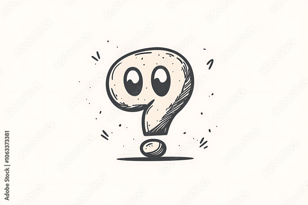 Illustration of a question mark icon in a vector sketch style in a minimalistic style
Illustration of a question mark icon in a vector sketch style in a minimalistic style