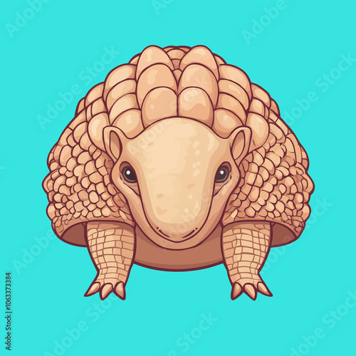 Cute Complex Armadillo Shell Pattern with Segmented Details