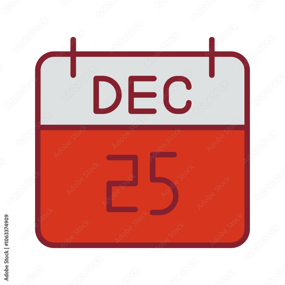 25 December Vector Icon