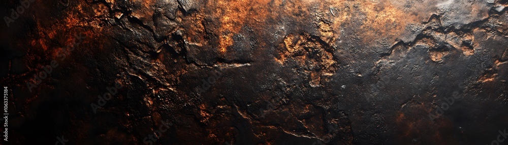 Textured Dark Brown and Orange Surface with Cracks and Lines Textured Dark Brown and Orange Surface with Cracks and Lines
