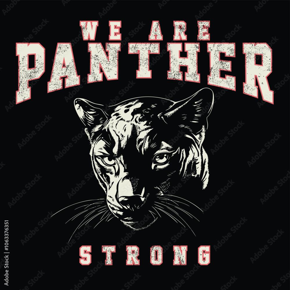 Naklejka premium Panthers Pink, Panthers Face, Panthers Mascot, Panthers Cheer, School Spirit, Vector Files for Cricut