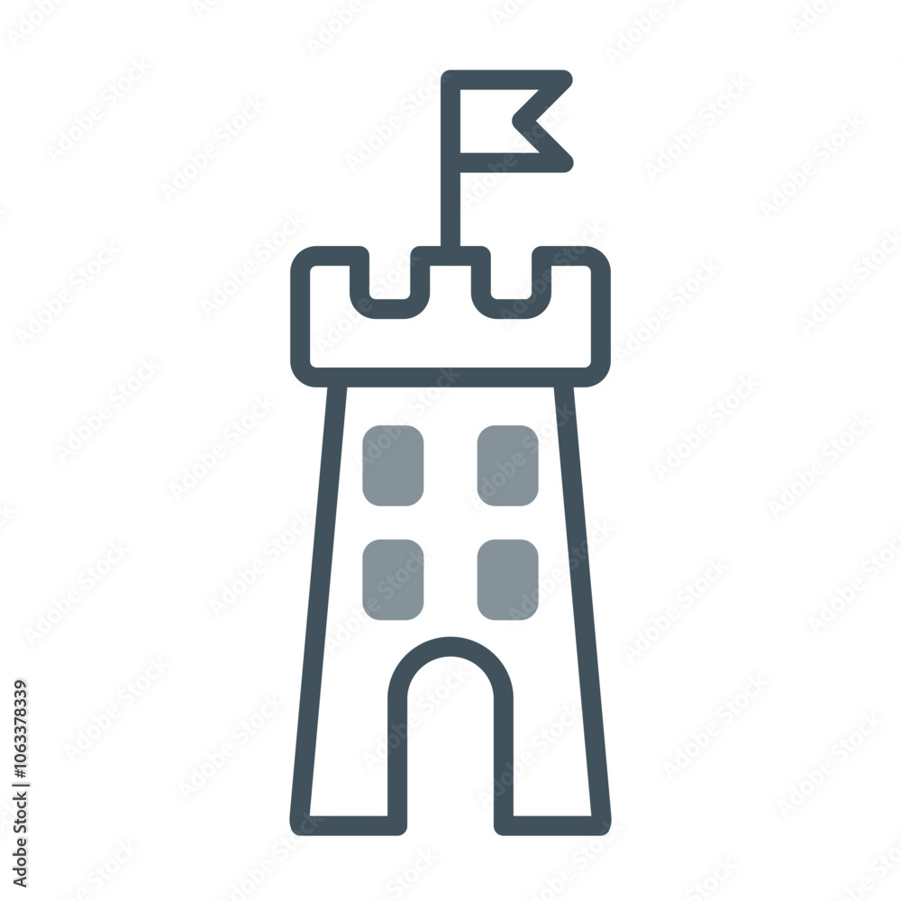 Fototapeta premium Castle Flag Icon Design