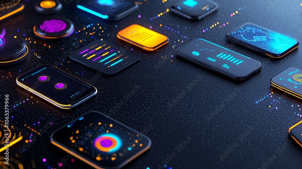 Fototapeta premium Vibrant Digital Banner Ad Design Concepts