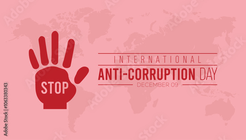 International Anti-Corruption Day is observed every year on December. People Awareness concept. background, placard, banner template Vector illustration design.