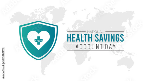 National Health Savings Account Day is observed every year on December. Medical Healthcare Awareness concept. background, placard, banner template Vector illustration design.