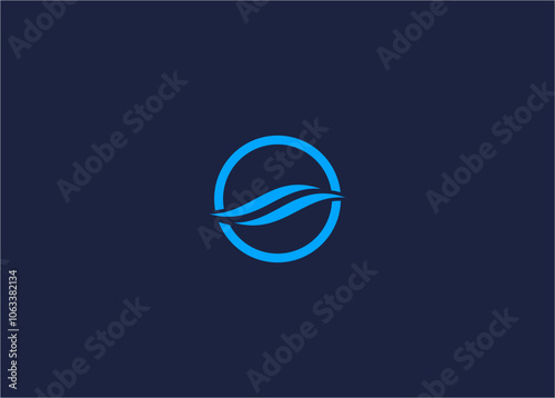 Letter o with waves logo icon design vector design template inspiration