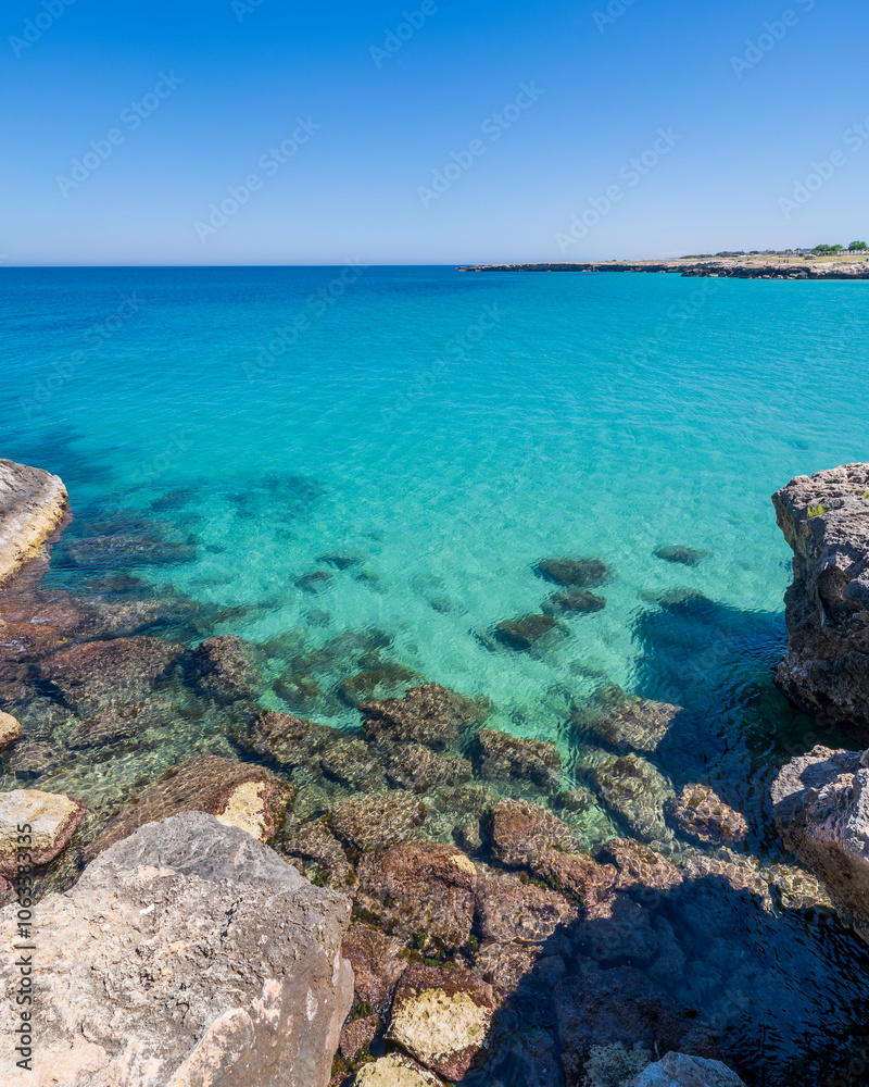 The coastline view in Monopoli of Italy The coastline view in Monopoli of Italy