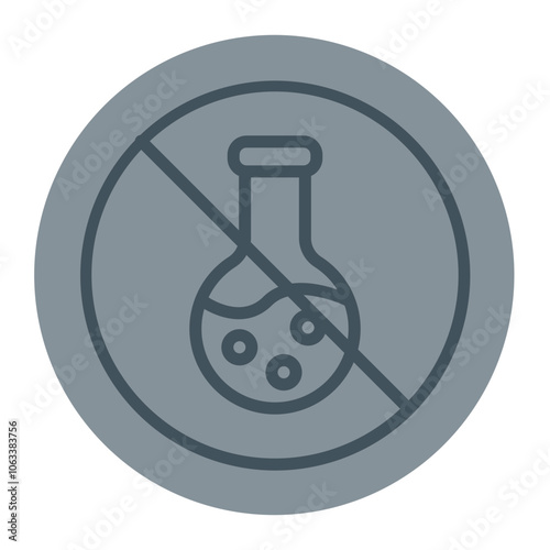 No Chemical Vector Icon Design