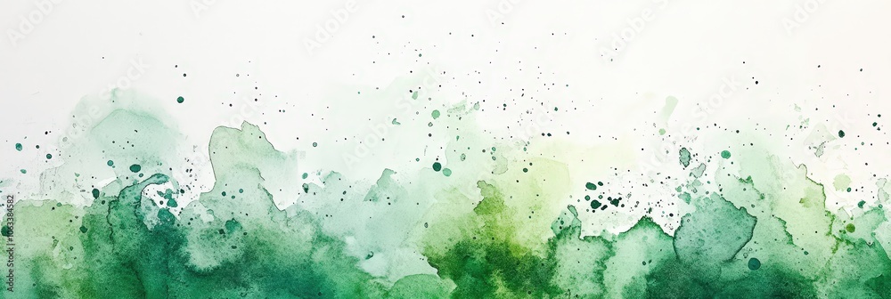 Abstract Watercolor Green Splashes Abstract Watercolor Green Splashes