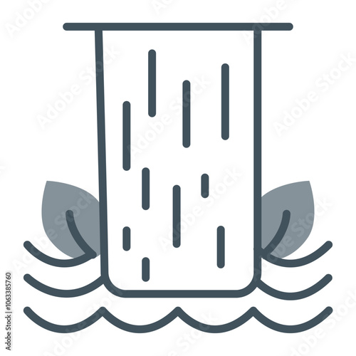 Waterfall Vector Icon Design