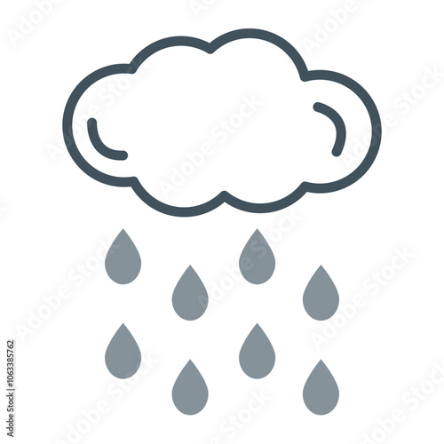 Rain Vector Icon Design