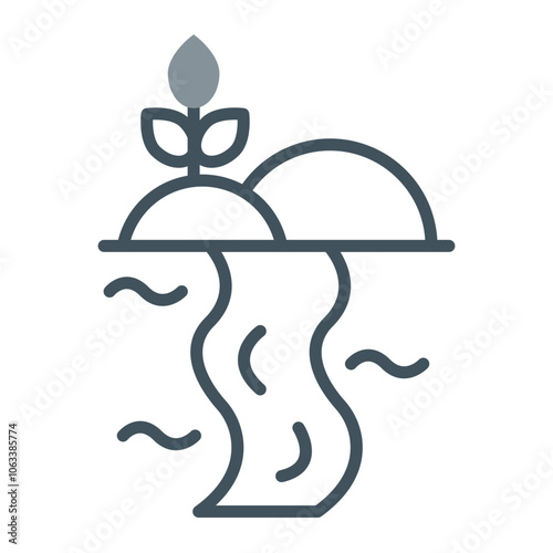 River Vector Icon Design