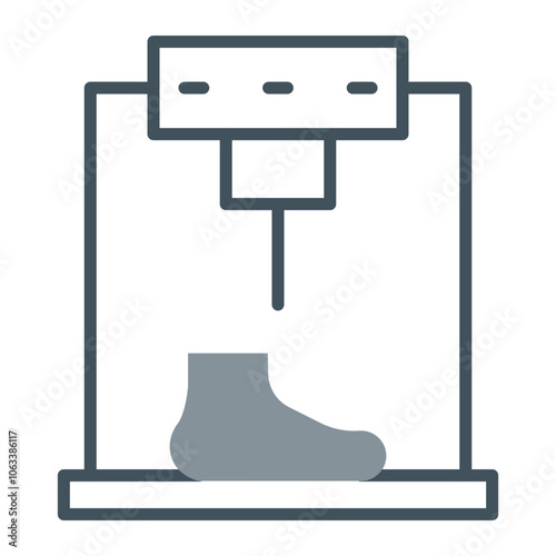 Manufacturing Shoes Icon Design