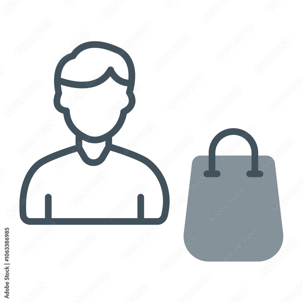 Man Shopping Icon Design Man Shopping Icon Design