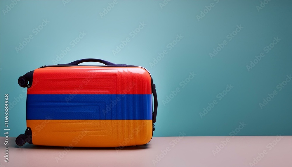アルメニアの国旗のスーツケース。(Armenia flag on a stylish suitcase and copy space.)
アルメニアの国旗のスーツケース。(Armenia flag on a stylish suitcase and copy space.)