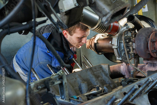 Repair of a diesel generator converted to gas.