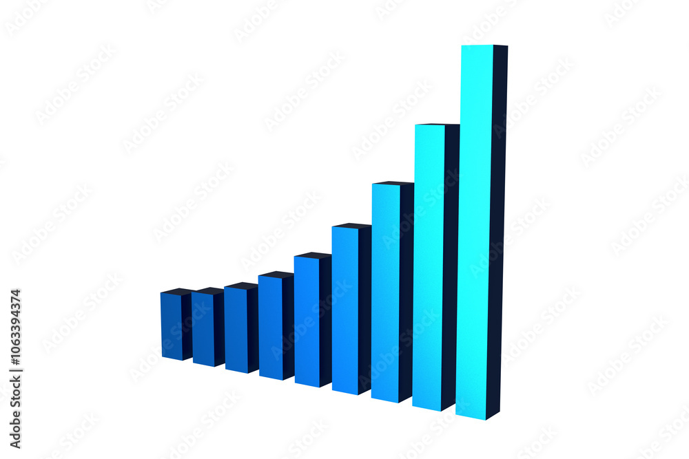 Blue Purple Growing Success Business Bar Graph over Transparent Background. Isometric 3d Render with Alpha Channel Blue Purple Growing Success Business Bar Graph over Transparent Background. Isometric 3d Render with Alpha Channel