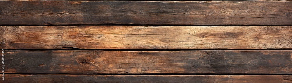 Obraz premium Weathered Brown Wood Plank Texture