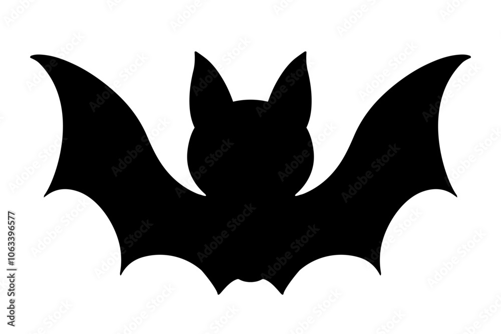 Bat silhouette icon, dark bat Bat silhouette icon, dark bat