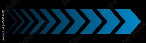 Acceleration blue arrow icon, turn sign, speed concept - vector
