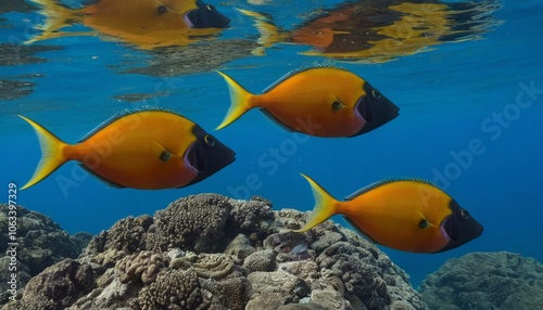 fish in aquarium Mexico, Baja California, Revillagigedo Islands. HD 4K IMAGE photo