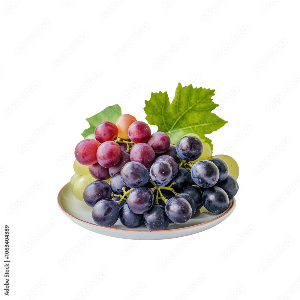 Fresh Grapes on a Plate