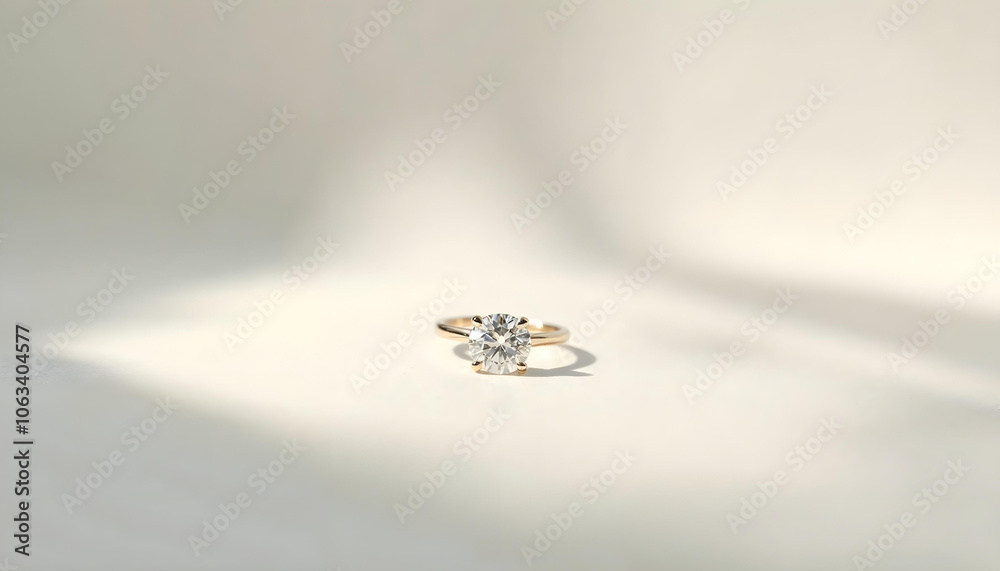 diamond ring placed on a minimal background diamond ring placed on a minimal background