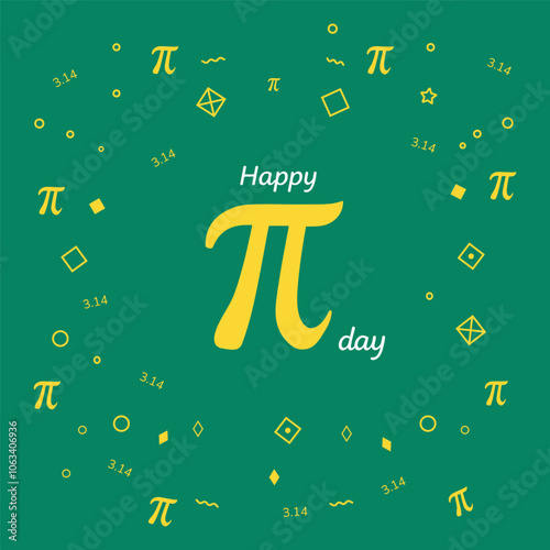 
Happy pi day abstract digital illustration vector background, Mathematical constant, Irrational number, Pi Symbol, Celebrate the mathematical constant Pi