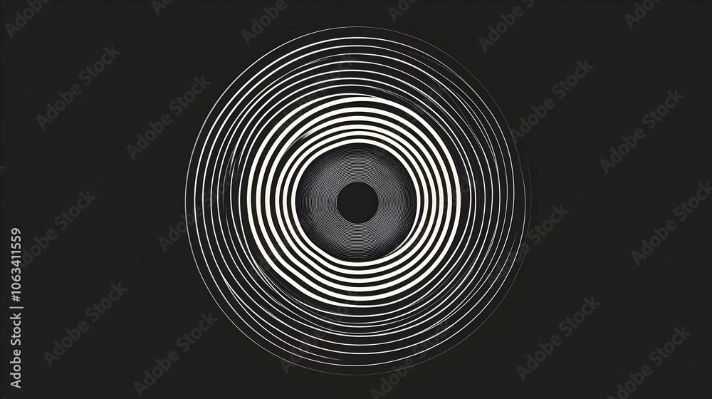 Mesmerizing Concentric Rings in Minimalist Monochrome Aesthetic Mesmerizing Concentric Rings in Minimalist Monochrome Aesthetic