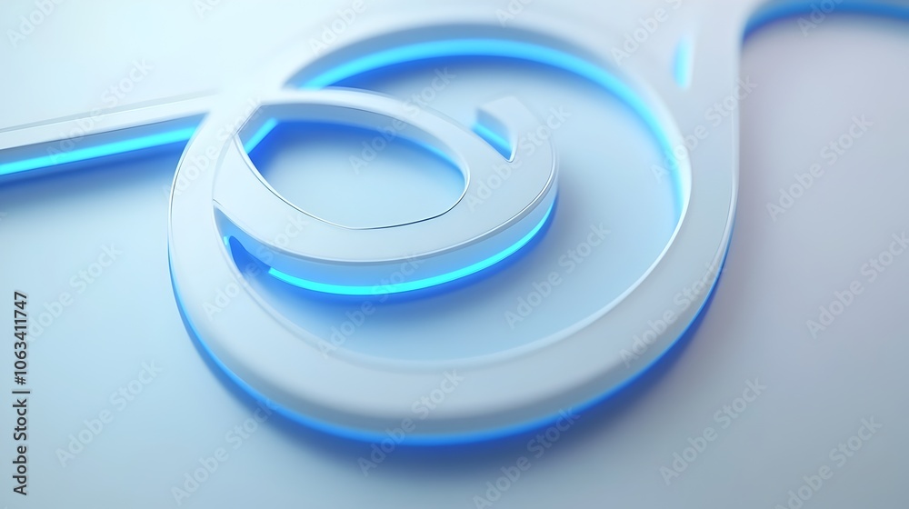 Fototapeta premium Looping Infinity Symbol as Modern Loading Background in Cool Blue Tones