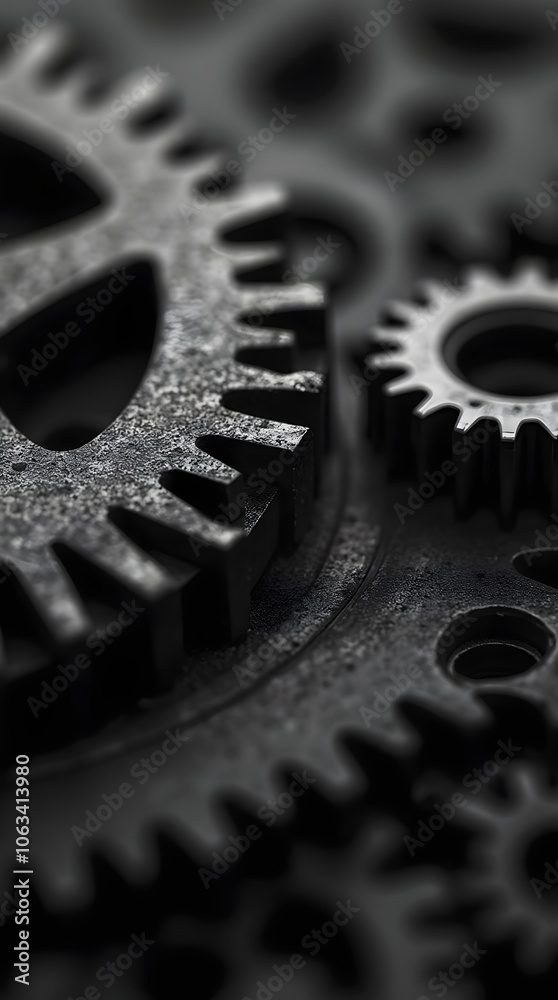 engine gear wheels, blur, industrial background engine gear wheels, blur, industrial background