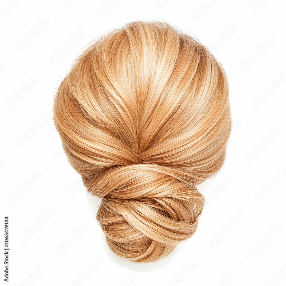Blonde Hair Bun, Back View, hairstyle, hairdo, long hair, hair care, hair salon Blonde Hair Bun, Back View, hairstyle, hairdo, long hair, hair care, hair salon