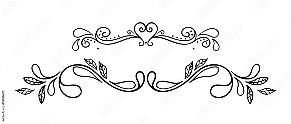 Calligraphic floral ornaments Calligraphic floral ornaments