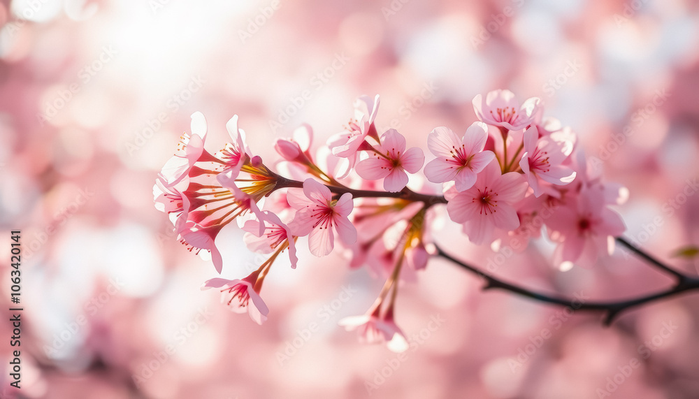 Sakura. Branches with pink flowers on a plain background for publications. Sakura. Branches with pink flowers on a plain background for publications.