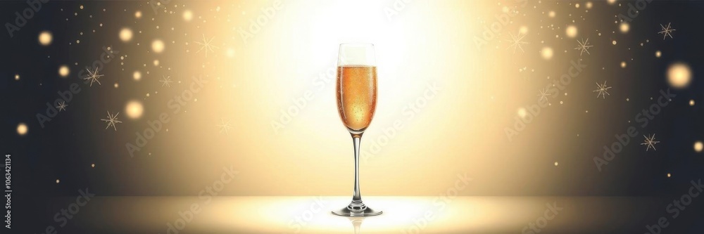 Realistic vector illustration of champagne glass, celebration, isolated Realistic vector illustration of champagne glass, celebration, isolated