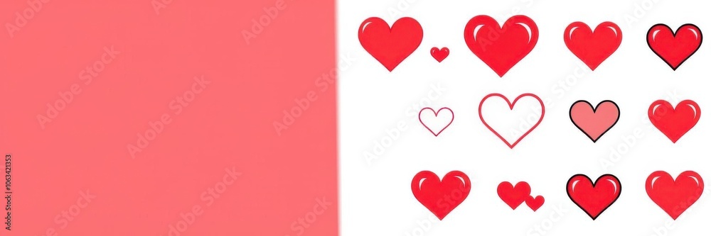 Red heart icons in various styles for web and graphic design, graphic, red heart Red heart icons in various styles for web and graphic design, graphic, red heart