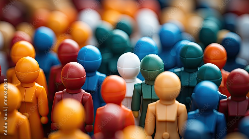 Obraz premium crowd of toy people 