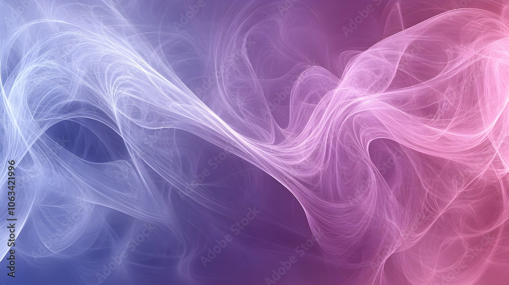 Obraz premium Abstract Purple and Blue Swirls, background, wave, lines, pattern, design