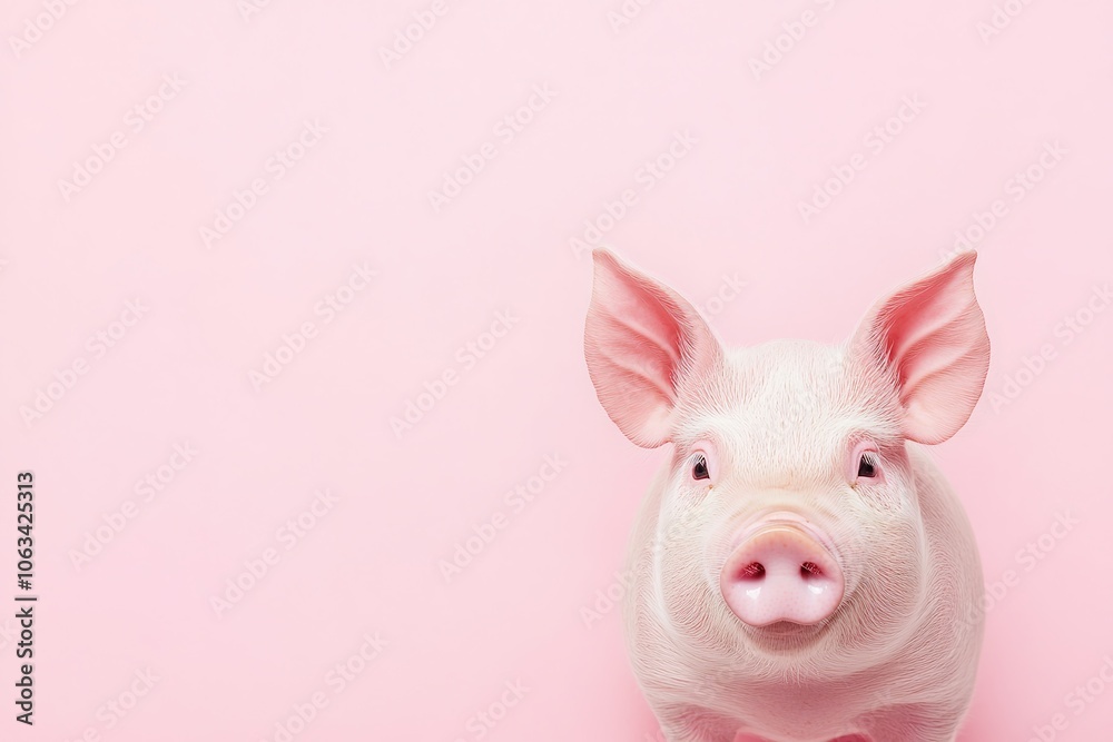 Piggy , with copy space for text Piggy , with copy space for text