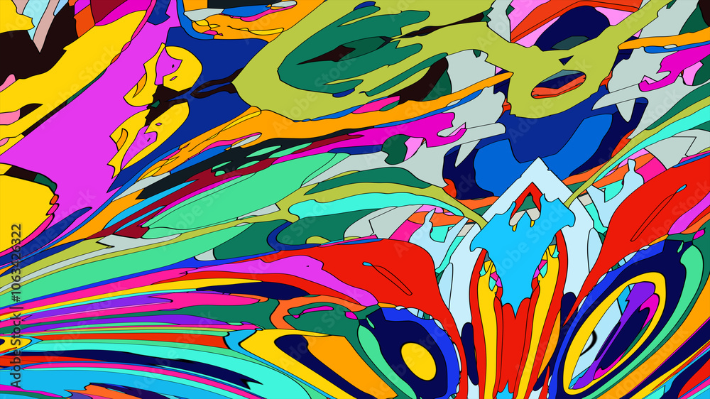 Colorful abstract fluid psychedelic background New Year 2025 Colorful abstract fluid psychedelic background New Year 2025
