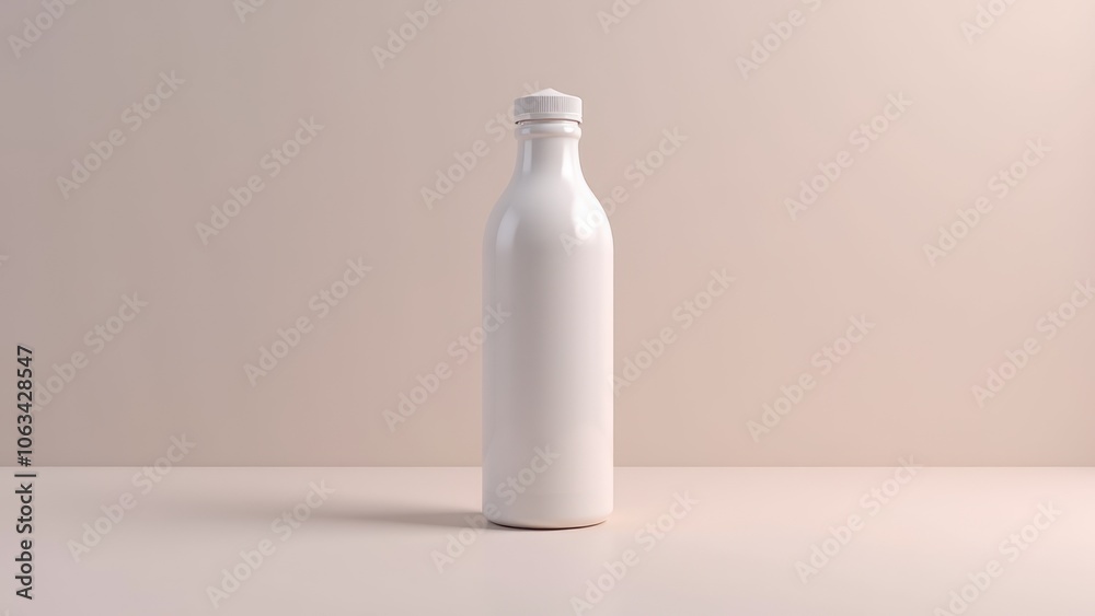 White bottle on a table White bottle on a table