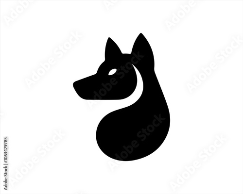 Wallpaper Mural Dog Head Logo Vector illustration. Torontodigital.ca